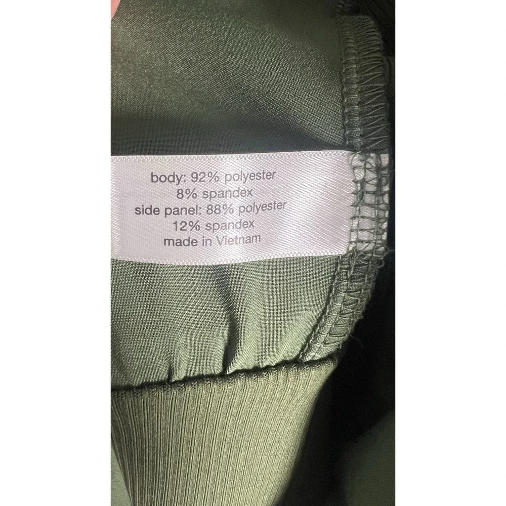 LIVI By Lane Bryant Plus Size 18 Green Stretch‎ Woven Zip-Up Sleeveless Jumpsuit - Picture 12 of 13